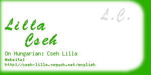 lilla cseh business card